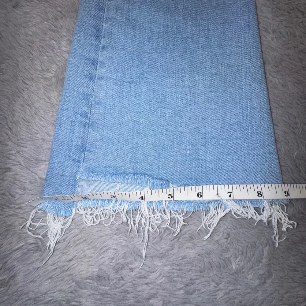 Mother Jeans Womens 32 The Runaway Step Fray California Cruiser Light Wash Flare